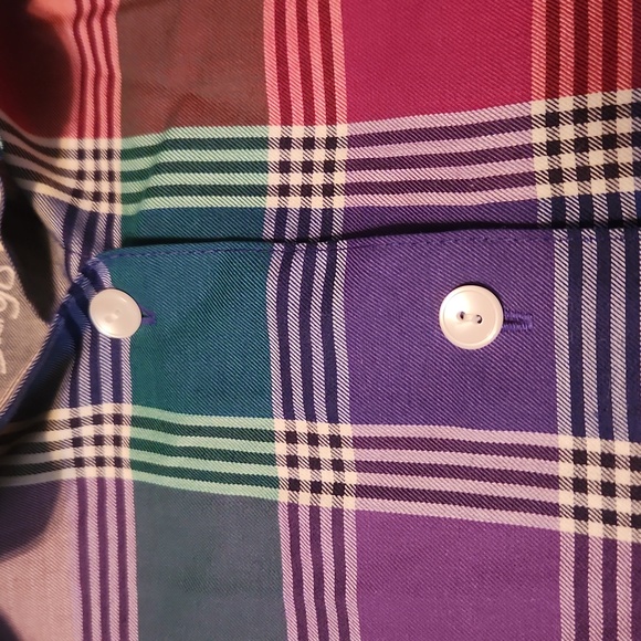 Foxcroft Rainbow Button-Up - Size Medium - Picture 4 of 6